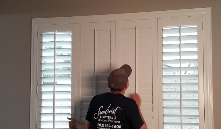 Installation of plantation shutters in Salt Lake City